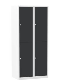 Multi-color garderobekast met 4 deuren in 2 kolommen, 180 x 80 x 50 cm