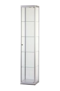 Vitrinekast 200 x 40 x 40 cm, geanodiseerd aluminium