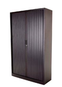 Roldeurkast Projecta, 198 x 120 x 43 cm, zwart