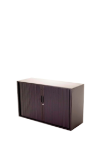 Roldeurkast Projecta, 72,5 x 120 x 43 cm, zwart