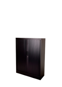 Roldeurkast Projecta, 105 x 80 x 43 cm, zwart