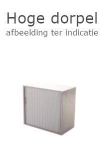Roldeurkast met hoge dorpel, 72,5 x 80 x 43 cm, aluminium