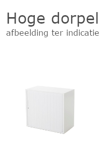 Roldeurkast Projecta met hoge dorpel, 72,5 x 80 x 43 cm, wit