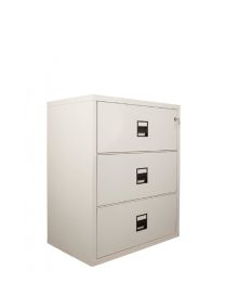 Brandwerende ladekast FireKing Lateral met 3 laden, 110 x 95 x 56 cm
