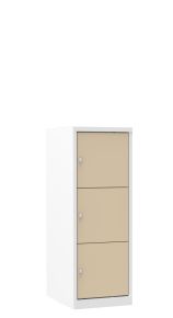 Multi-color lockerkast met 3 deuren in 1 kolom, 112 x 40 x 50 cm