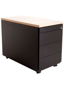 Rolladeblok Projecta, 3+1 laden zwart, 62 x 42,5 x 80 cm