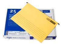 Hangmappen Elba Verticflex geel, folio V-bodem, 25 stuks