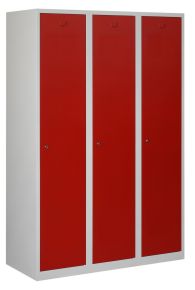 Garderobekast met 3 deuren in 3 kolommen, 180 x 120 x 50 cm