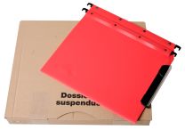 Hangmappen L'Oblique AZ polypro rood, A4 lateraal U-bodem (15 mm), 10 stuks