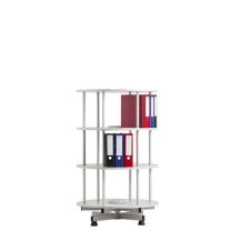 Uitbreidbare ordnercarrousel met 3 etages, ø80 x 130 cm