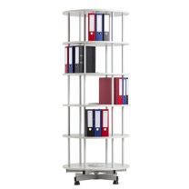 Uitbreidbare ordnercarrousel met 5 etages, ø80 x 203 cm