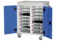 Orgami 16-vaks laptopkar met stroomvoorziening, 106 x 92 x 50 cm