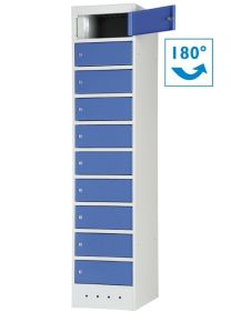 Orgami laptop- en tabletlocker met 10 vakken, 180 x 47 x 50 cm