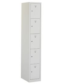 Lockerkast met 5 deuren in 1 kolom, 180 x 30 x 50 cm