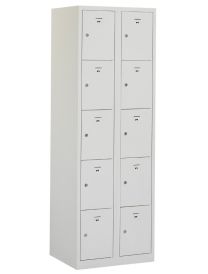 Lockerkast met 10 deuren in 2 kolommen, 180 x 60 x 50 cm