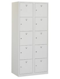 Lockerkast met 10 deuren in 2 kolommen, 180 x 80 x 50 cm