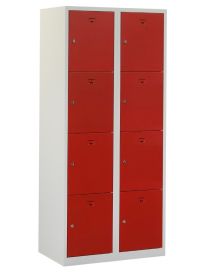 Lockerkast met 8 deuren in 2 kolommen, 180 x 80 x 50 cm