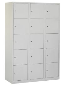 Lockerkast met 15 deuren in 3 kolommen, 180 x 120 x 50 cm