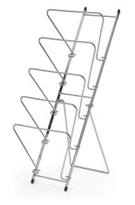 Opvouwbaar brochurerek met 5 schappen, 62 x 24 x 44 cm