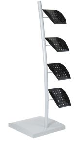 Staande folderhouder met 4 vakken, 165 x 60 x 60 cm
