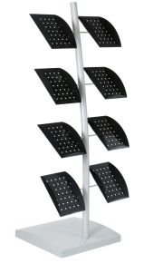 Staande folderhouder met 8 vakken, 165 x 60 x 60 cm