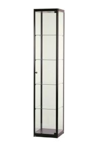 Vitrinekast 200 x 40 x 40 cm, zwart