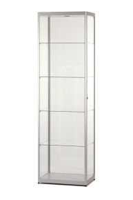 Vitrinekast 200 x 60 x 40 cm, geanodiseerd aluminium