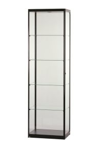 Vitrinekast 200 x 60 x 50 cm, zwart